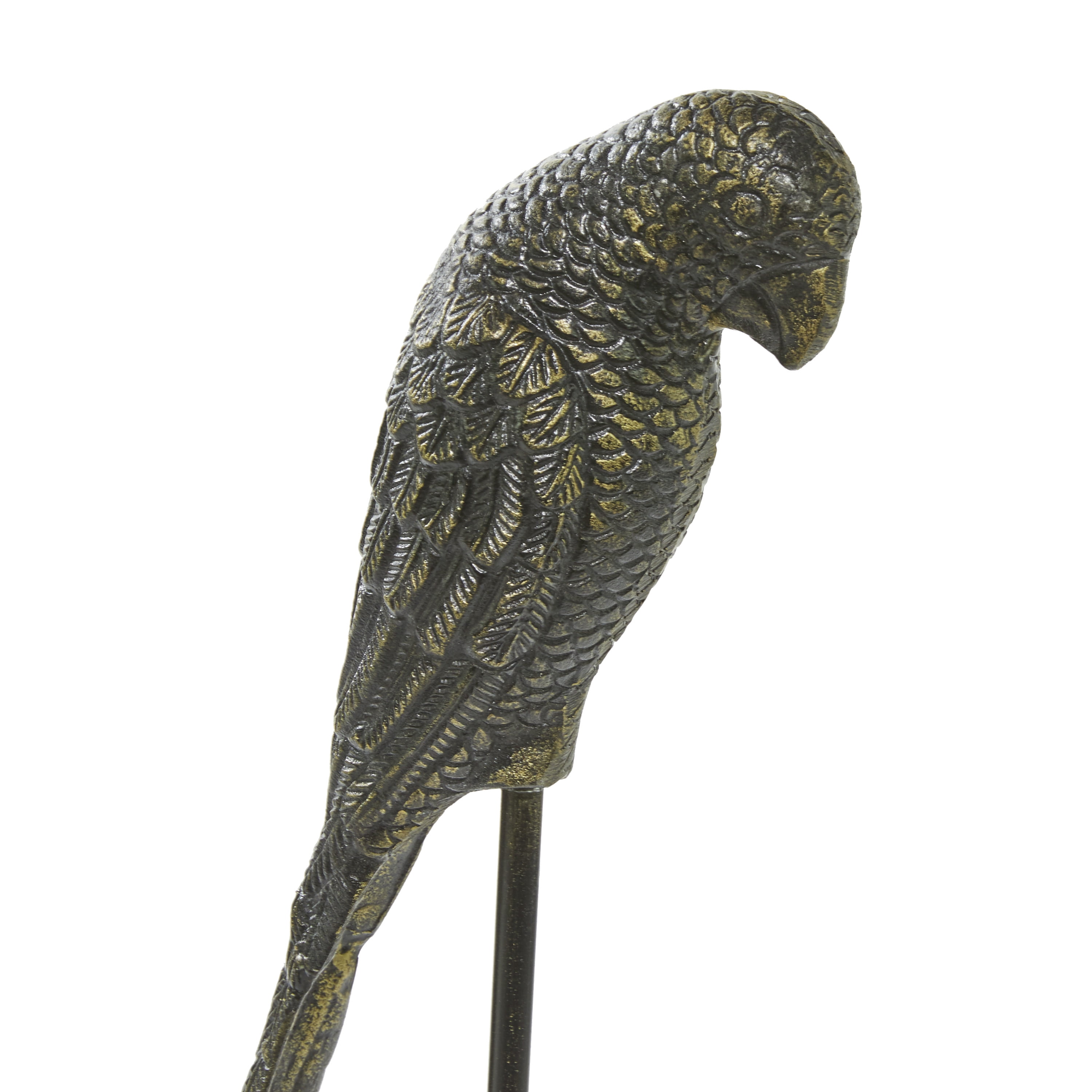 29", 35"H Black Aluminum Bird Sculpture, by DecMode (2 Count)