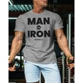 thumbnail image 3 of GYMISH Man Vs. Iron Workout T-Shirt for Men, Funny Gym Shirt, Lifting Tee, Deadlift T-Shirt, Men's Gym Shirts, Workout Tops, Powerlifting & Bodybuilding Tee, 3 of 5