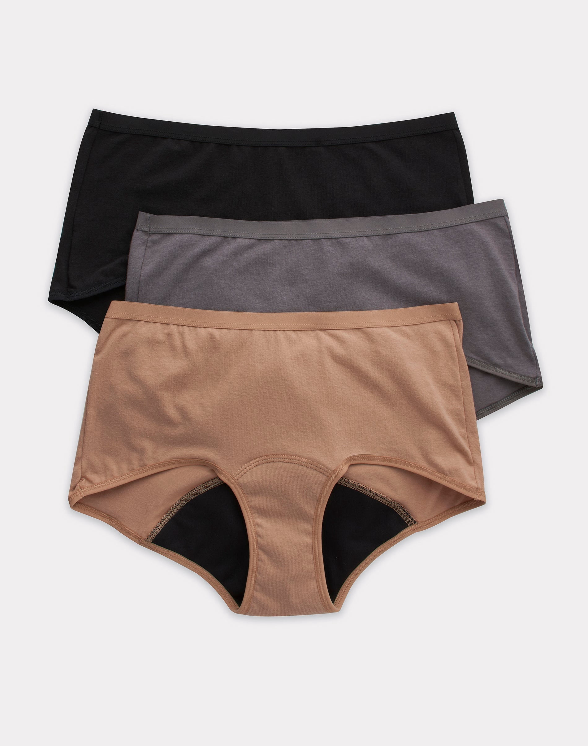 Hanes Women's Pure Comfort Briefs 6-Pack - Organic Cotton High-Rise Panties With Tagless Design