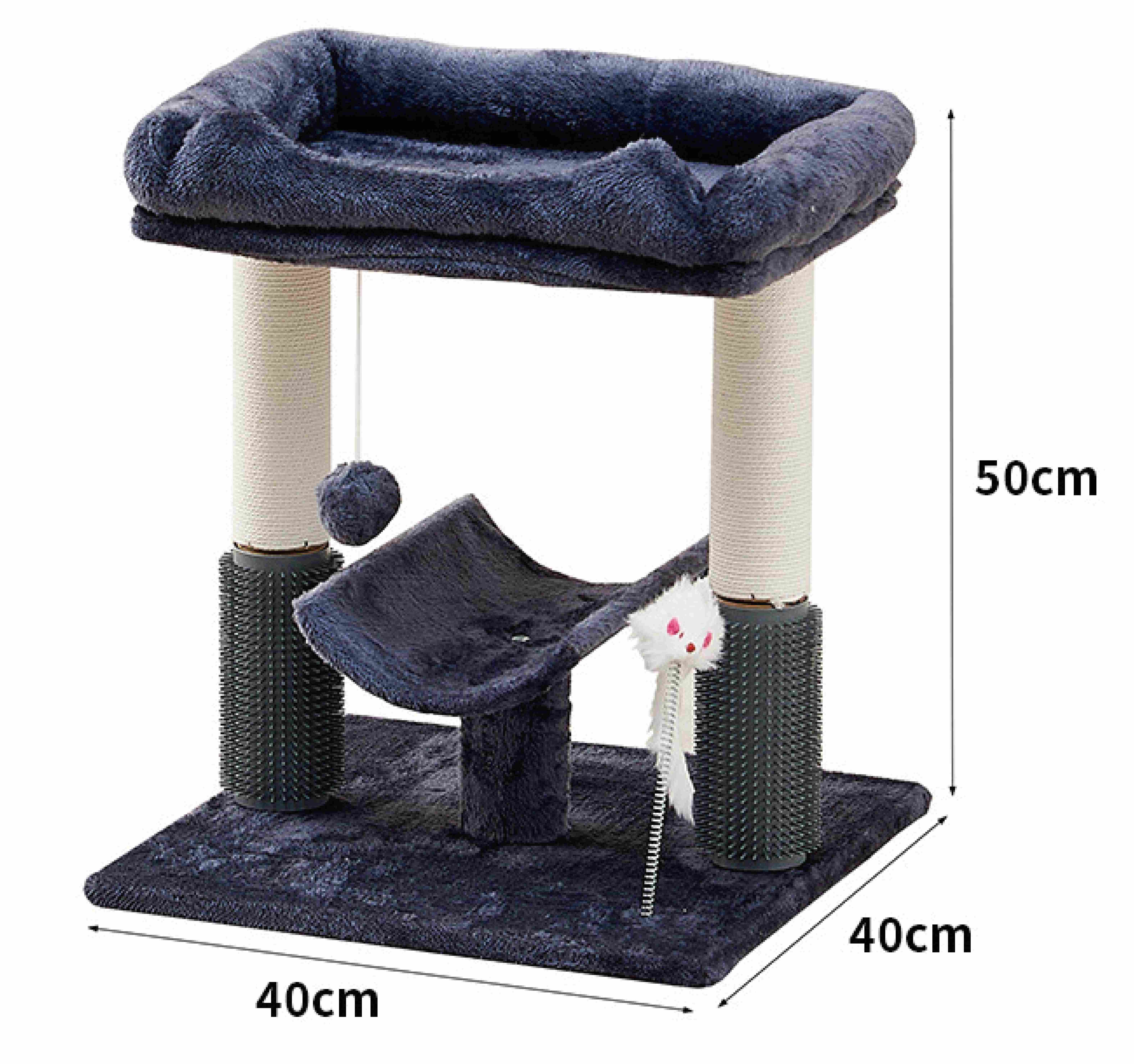 catpupliv Pet furniture,Cat Tree Tower for Indoor Cats, Tall Cat Scratching Post with Large Bed for Maine Coon Big Cats, Sisal Cat Scratcher with Soft Perch & Hammock, Removable Cover