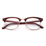 Classic Half Frame Clear Lens Glasses Non Prescription Eyeglasses for Men & for Women
