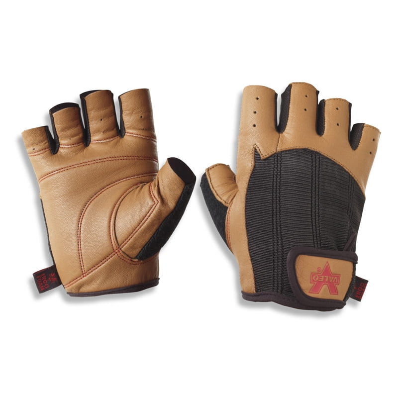 leather weight training gloves