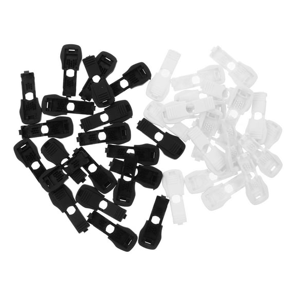 40 Pcs Lazy Elastic Band Drawstring Cord Locks Shoelace Parts Shoe Lace Ends Tips Plastic Shoelace Tips
