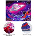 thumbnail image 3 of Tapices de pared psychedelic lunares tapices celestiales sol y luna tapices dormitorio, sala de estar, 148*200CM,11 Afortunado Sencillez, 3 of 3