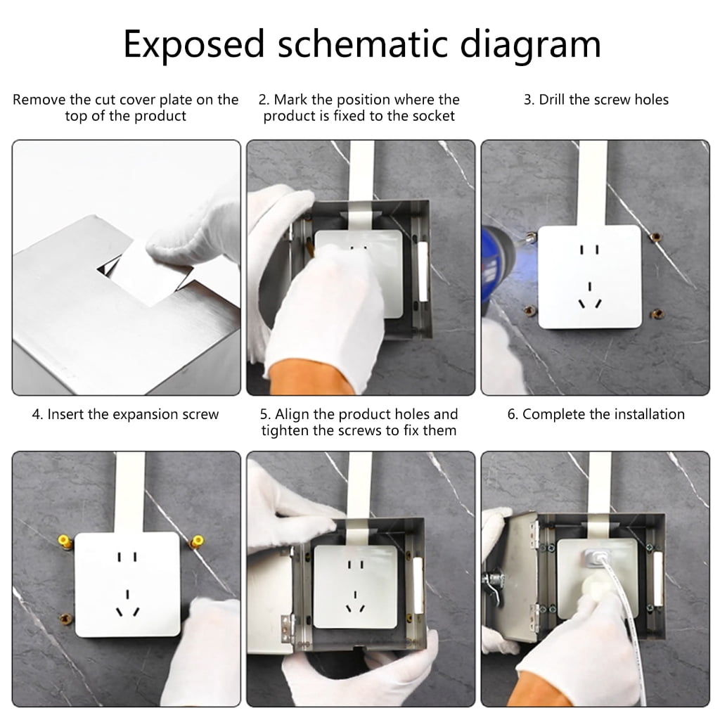Weatherproof Sturdy Stainless Steel Socket Cover for Enhances Security and Environmental Protective of Outlets
