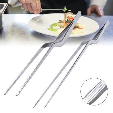 

14/16/20/23/26/30cm Kitchen Tweezer BBQ Food Tweezer Clip Mini Chief Tongs Stainless Steel Portable