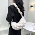 thumbnail image 3 of Bolso de mujer de estilo coreano, bolso de hombro tipo bandolera con pliegues en forma de nube que combina con todo, bolso informal tipo bola de masa hervida, bolso popular, 3 of 6