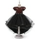 thumbnail image 4 of Vestido de niña Vestido de princesa Vestido de pasarela con cola Vestido de malla peluda con lentejuelas para niña de tamaño mediano, 4 of 6