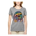thumbnail image 3 of Funny Neon Sloth | Dean Russo Art Animal Lover Womens T-Shirt, Heather Grey, S, 3 of 5