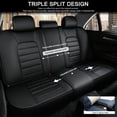 thumbnail image 3 of 5PCS Seat Covers for Car Fit for 98% Jeep Models Waterproof Leather Car Seat Protectors (Black,Standard)Car Seat Cushions with Airbag, 3 of 6