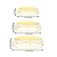 thumbnail image 2 of BalsaCircle 3 Gold Geometric Octagon Metal Cake Stands Dessert Display Riser Wedding Party Decorations, 2 of 8