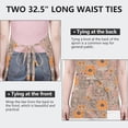 thumbnail image 6 of Pioneer Flower Floral Print Pattern Apron-Garden Aprons for Women with Pockets-Cotton Linen Waterproof Kitchen Cooking Gardening Aprons Adjustable for Kitchen,Cooking,BBQ and Salon 33x27 Inch, 6 of 7