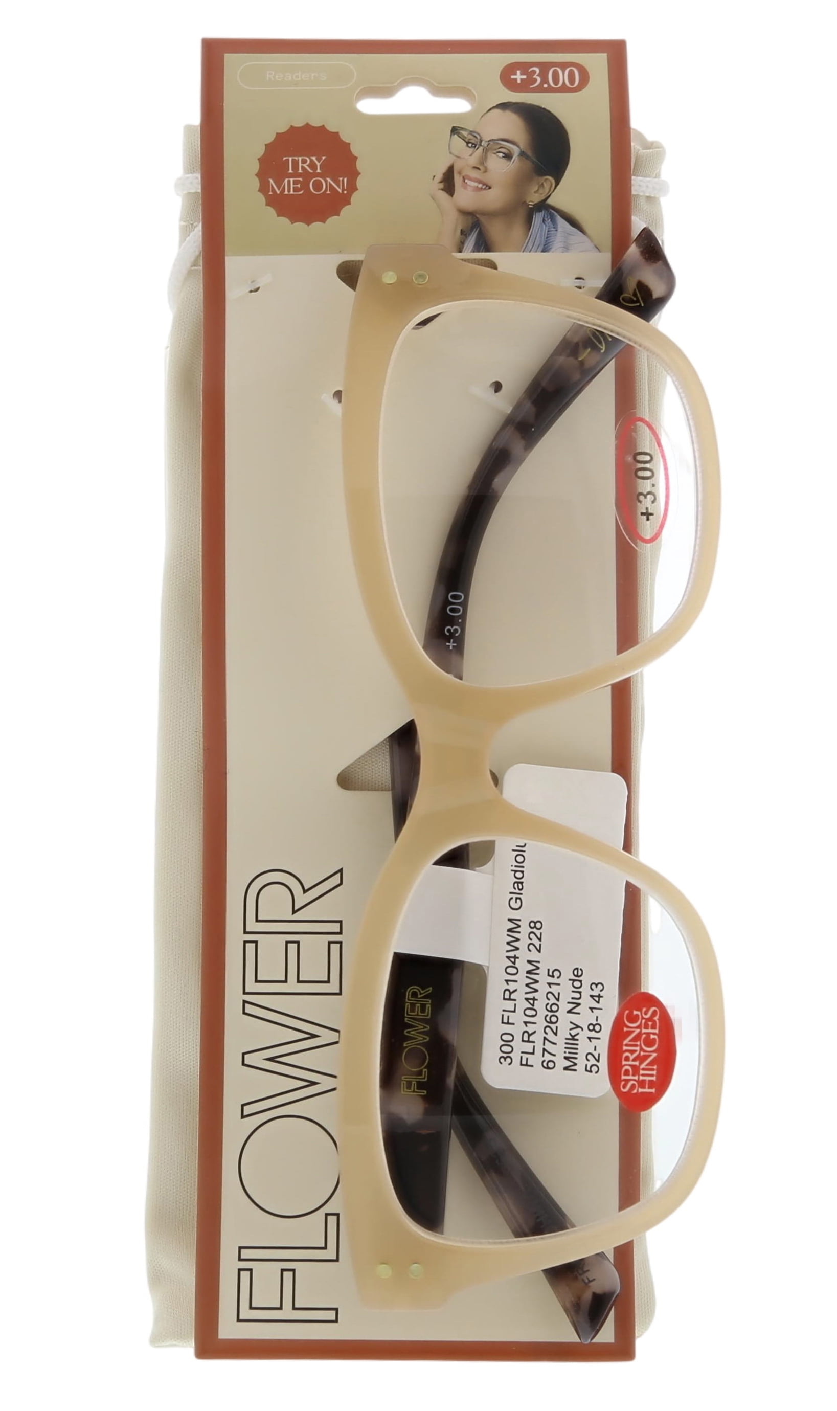 FLOWER Womens Reading Glasses - FLR104 Gladiolus +3.00