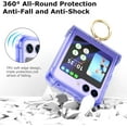 thumbnail image 2 of Galaxy Z Flip 5 Case with Hinge Protection Clear Samsung Flip 5 Case with Kickstand for Samsung Galaxy Z Flip 5 5G (2023) - Purple, 2 of 7
