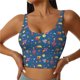 thumbnail image 1 of Fotbe Cosmos Rockets Sujetador Deportivo Largo sin Aros para Mujer con Almohadillas y Soporte Medio, Transpirable y Absorbente, Camiseta Tipo Chaleco o Tank Top-Small, 1 of 8