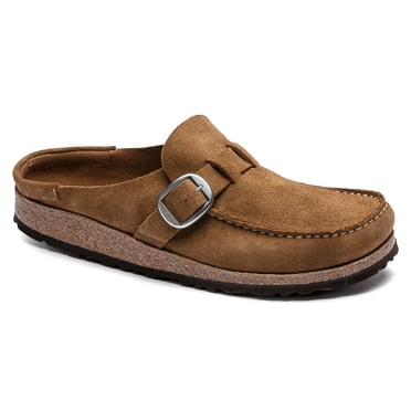 BIRKENSTOCK BUCKLEY SUEDE LEATHER WOMEN CLOGS - Tea
