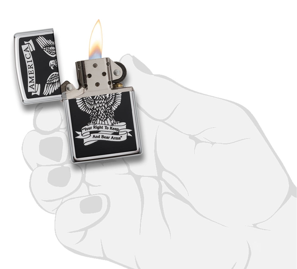 Zippo Street Chrome Eagle Windproof Pocket Lighter - Walmart.com