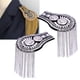 thumbnail image 4 of Charreteras de hombro perfecl 2 piezas con borlas Plata, 4 of 7