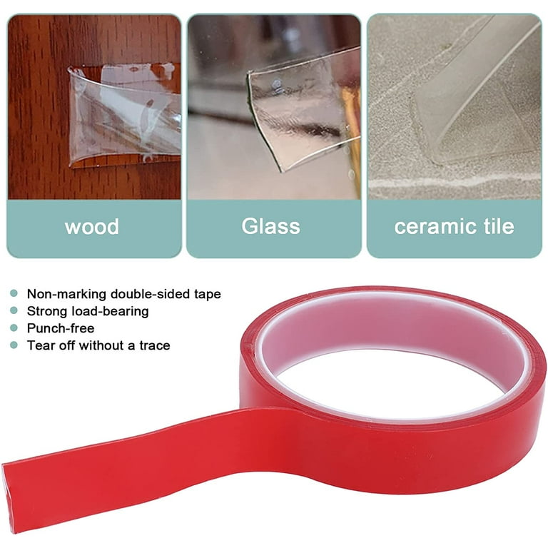 Double Sided Tape, Nanometer Seamless Removable Adhesive Tape for Wall  Photo Poster Acrylic Material(2CM*1M), Adhesive Tape