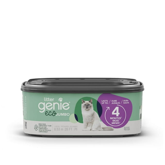 Litter Genie Eco Jumbo refill- 1pk - Compostable cat litter bags