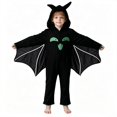 thumbnail image 5 of Ruyang Kids Boys Girls Hooded Jumpsuit Bat Wing Zip Up Halloween Outfit Autumn Holiday Party Dress Up Clothing 3-14 Years, 5 of 8
