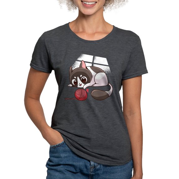 CafePress - Cute Kawaii Cat T Shirt - Womens Tri-blend T-Shirt