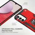 thumbnail image 7 of Hotpom Phone Case for Samsung A15 with 2 Pack Privacy Screen Protector Military Grade Drop Shockproof Full Body Protection with 360° Rotating Stand, Red, 7 of 7