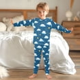 thumbnail image 6 of Dailycode Cotton Pajama Set Snug Fit Long Sleeve Top and Pants for 18M-8Y Clouds and Star, 6 of 7