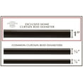 thumbnail image 3 of EXCLUSIVE HOME Torch 1" Curtain Rod and Finial Set, Matte Bronze, Adjustable 84"-160", 3 of 5