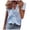 *Blue, variant on ClodeEU Women's V Neck Short Sleeve Top,Casual Blouse with Ruffle Hem Orange,Womens Plus S
