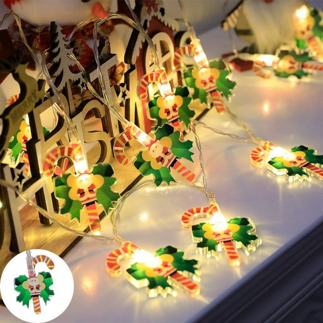 LED Santa Claus sleigh snowman Christmas tree decoration light string party layout holiday flashing light gift light
