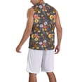 thumbnail image 2 of Sikiie Colorful Flowers with Butterfly Basketball Jersey Reversible Men's Mesh Athletic Sports Shirts Training Practice S-4XLLarge, 2 of 6