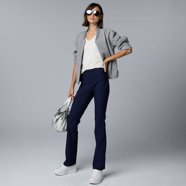 Women's Simply Vera Vera Wang Mid-Rise Pull-On Ponte Bootcut Pants