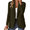 Army Green, variant on ShomPort Women's Blazer Suit Open Front One Button Cardigan Long Sleeve Jacket Casual Office Blazer