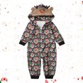 thumbnail image 2 of Odeerbi Christmas Onesie Pajamas for Family Holiday Sleep Jumpsuit Long Sleeve Family Christmas Pajamas Matching Sets Infant Fashion Lattice Print Plush Jumpsuit Sleepwear PJs Set Red, 2 of 5