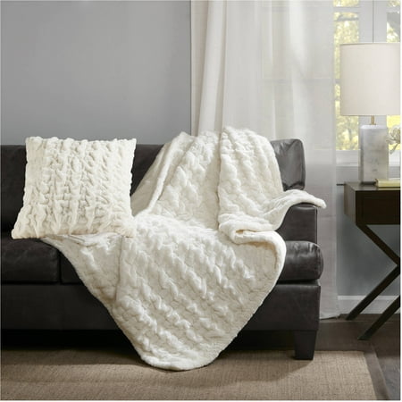 UPC 675716789695 product image for Home Essence Ultra Soft Ruched Long Fur Solid Throw, 50x60