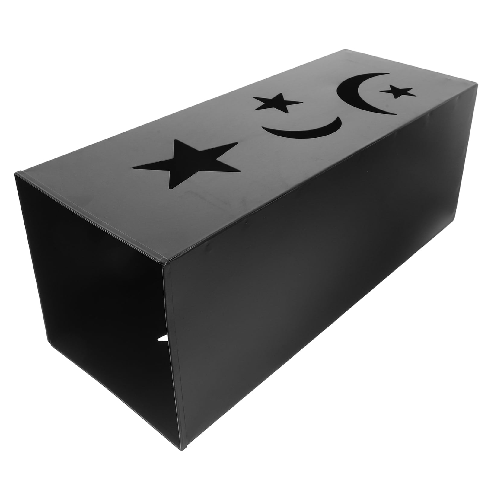 Raindrops Black Metal Umbrella Stand with Star & Moon Design, Indoor Outdoor Holder for Home, Office, Entryway