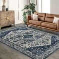 thumbnail image 5 of Geetinfly 8*10FT Area Rugs 1150Gsm 100% Polyester Rug 350Gsm Velvet Weight Pearl Velvet Washed Back Folding Simulation Printed Carpet Xm-Persia-Kuang Yi Liu Fang Blue tint, 5 of 7