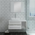 thumbnail image 7 of Fresca Fvn6136-Vsl-L Lucera 36" Wall Mounted Single Basin Vanity Set - White, 7 of 7