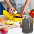 thumbnail image 6 of Uxcell 5"x4"x8" Insulated Lunch Bags Portable Bento Bags Thermal Lunch Tote Food Containers Bag Grey, 6 of 6