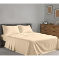 thumbnail image 6 of RUVANTI 100% Cotton Sheets – Full Size Percale Bedding, Cooling & Breathable, Durable with a Crisp, Soft & Comfortable Feel, 16" Deep Pocket, 4-Piece Set, Beige, 6 of 8