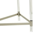 thumbnail image 5 of DecMode 44" x 33" Silver Metal Console Table with Mirrored Top and Acrylic Legs, 1-Piece, 5 of 8