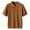 Coffee, variant on Men's Summer Casual T Shirt Half Sleeved Loose Lapel Knit Shirt Solid Color Tops,S