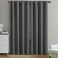 thumbnail image 6 of (2 pack) Better Homes & Gardens Woven Textured Grommet Blackout Curtain Panel, 1-Piece, Gray, 50" W x 84" L, 6 of 7