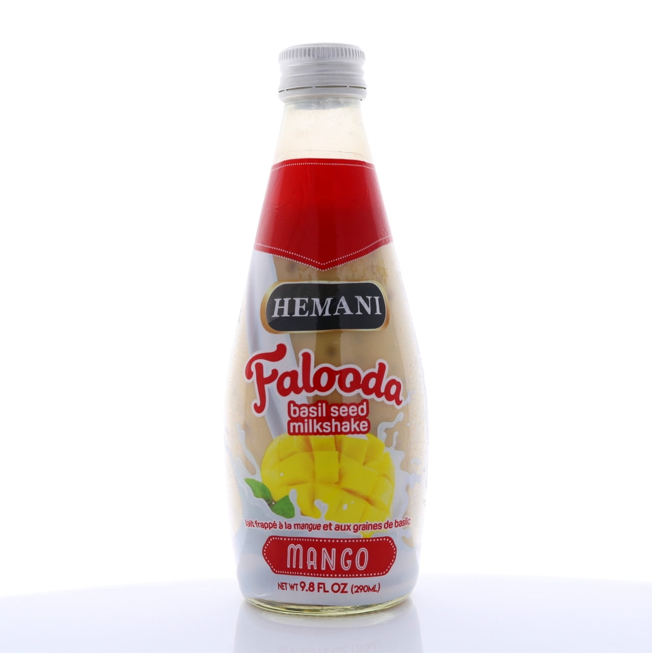 HEMANI Mango NonDairy Basil Seeds Milkshake Falooda Drink 9.8 FL OZ
