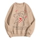 thumbnail image 3 of Gibobby Sudadera Mujer Moda Camiseta estampada de talla grande con estampado del día de San Valentín para mujer Top informal de manga larga (Caqui, M), 3 of 4