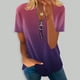 thumbnail image 2 of Blusa informal con cuello en V y manga corta con estampado de verano para mujer con estilo OAVQHLG3B Store  lin121212, 2 of 5