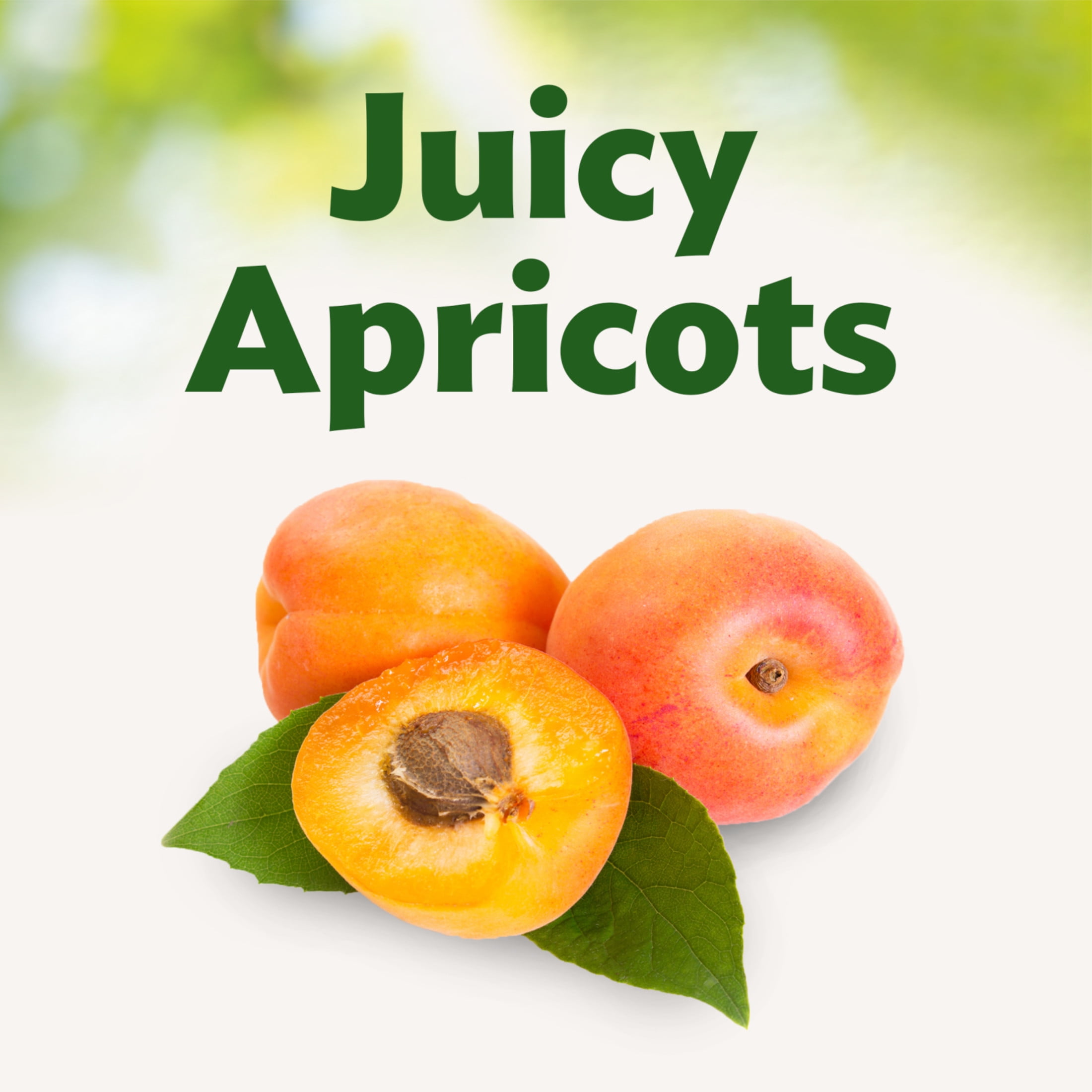 (12 pack) Del Monte Lite Apricot Halves, Canned Fruit, 15 oz Can