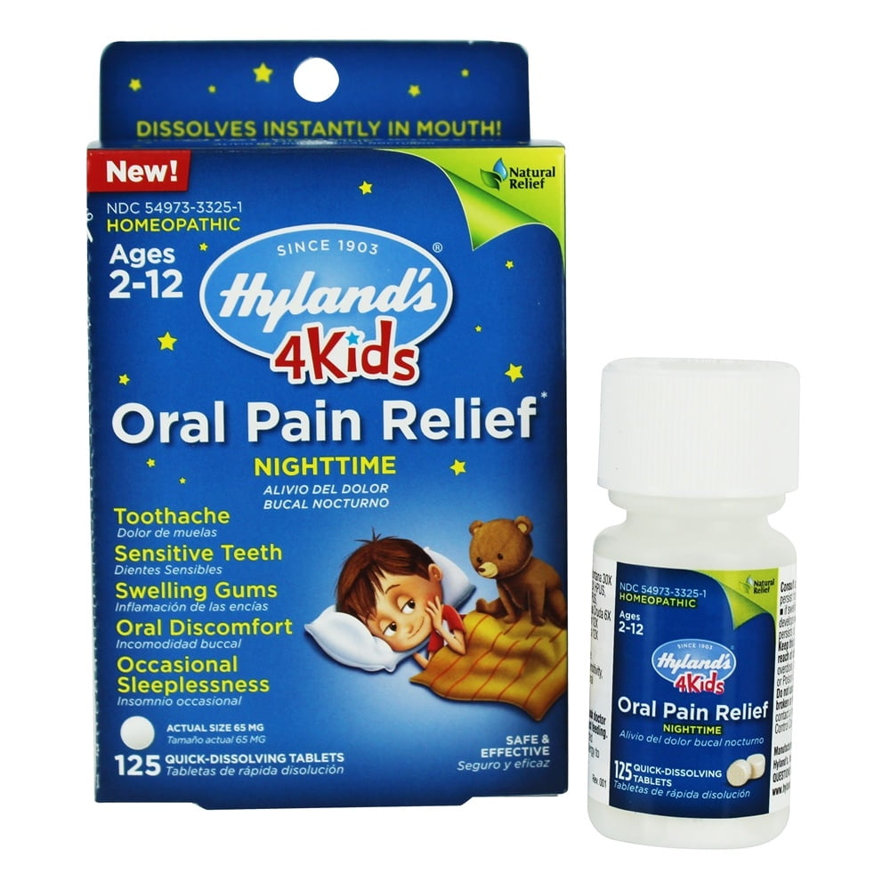 Hylands 4Kids Nighttime Oral Pain Natural Relief 125 Tablets