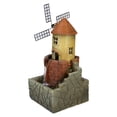 thumbnail image 3 of Outdoor Water Fountain With LED Lights, Windmill House with Stony Wall Tabletop Water Fountain for Decor, European Style Indoor Relaxation Fountain Waterfall for Patios and Gardens, 3 of 6